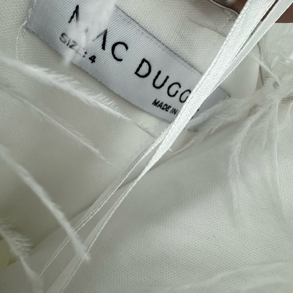 Mac Duggal Feather Trim Strapless Jumpsuit Black Size 4 NWT - Picture 10 of 12